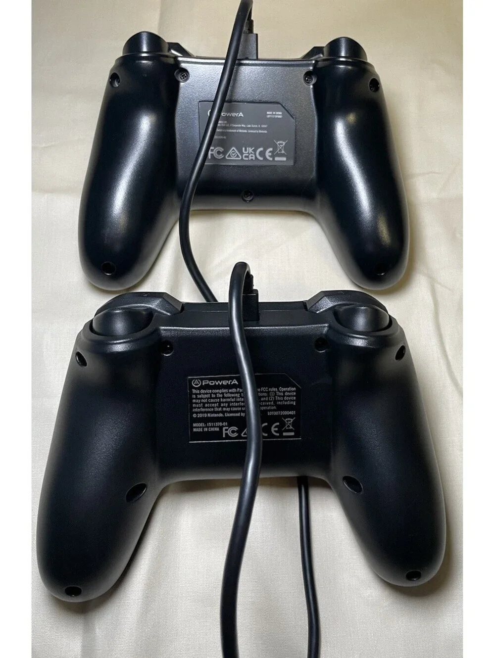 Switch Nintendo Wired Controller Black PowerA 2 pack USED ONCE